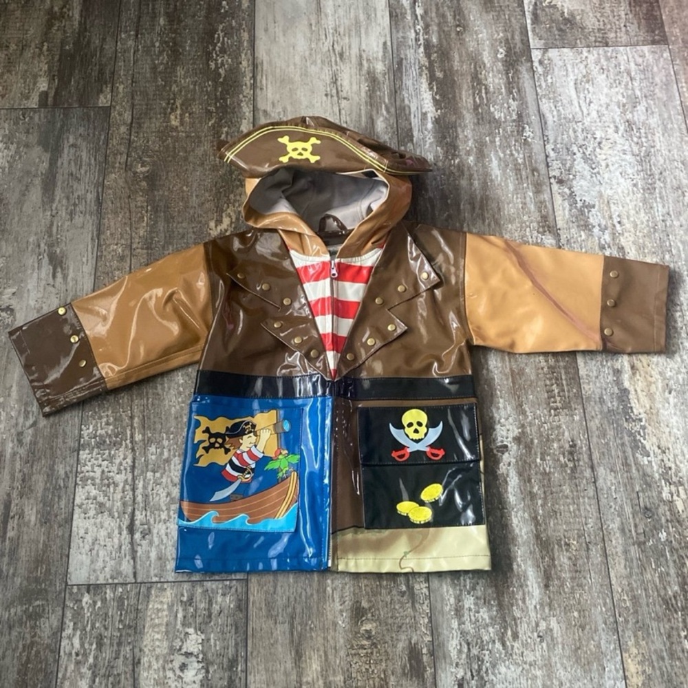 Kids Pirate Rain Coat Size 2T